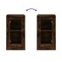 Aparador 2 uds madera contrachapada roble humo 37,5x35,5x67,5cm de vidaXL, Aparadores - Ref: Foro24-816211, Precio: 78,44 €, ...