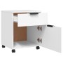 Weißer Aktenschrank aus Sperrholz mit Rollen 45x38x54 cm von vidaXL, Aktenschränke - Ref: Foro24-811520, Preis: 53,85 €, Raba...