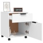 Archivador con ruedas madera contrachapada blanco 45x38x54 cm de vidaXL, Armarios archivadores - Ref: Foro24-811520, Precio: ...