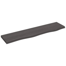 Dark brown treated oak wood wall shelf 80x20x2 cm by vidaXL, Shelves and shelves - Ref: Foro24-363779, Price: 26,95 €, Discou...