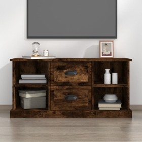 TV stand made of smoked oak plywood 99.5x35.5x48 cm by vidaXL, TV Furniture - Ref: Foro24-816277, Price: 66,99 €, Discount: %