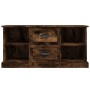 TV stand made of smoked oak plywood 99.5x35.5x48 cm by vidaXL, TV Furniture - Ref: Foro24-816277, Price: 66,99 €, Discount: %