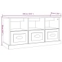 TV stand made of black plywood, 100x35x50 cm by vidaXL, TV Furniture - Ref: Foro24-816289, Price: 84,20 €, Discount: %