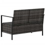 2-seater garden bench with gray synthetic rattan cushions by vidaXL, garden benches - Ref: Foro24-364111, Price: 141,57 €, Di...