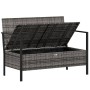 2-Sitzer-Gartenbank mit grauen synthetischen Rattankissen von vidaXL, Gartenbänke - Ref: Foro24-364111, Preis: 141,57 €, Raba...