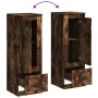 Aparador alto madera contrachapada roble humo 36x35,5x103,5 cm de vidaXL, Aparadores - Ref: Foro24-816309, Precio: 62,56 €, D...