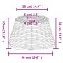 White wicker ceiling lamp shade Ø50x30 cm by vidaXL, Lampshades - Ref: Foro24-364371, Price: 56,94 €, Discount: %