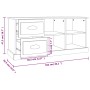 Weißer TV-Schrank aus Sperrholz, 102 x 35,5 x 47,5 cm von vidaXL, TV-Möbel - Ref: Foro24-816176, Preis: 69,95 €, Rabatt: %