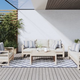 Gray and white outdoor rug 80x250 cm by vidaXL, Outdoor protectors - Ref: Foro24-364783, Price: 33,99 €, Discount: %