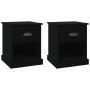 Bedside tables 2 units plywood black 39x39x47.5 cm by vidaXL, Nightstands - Ref: Foro24-816131, Price: 67,74 €, Discount: %