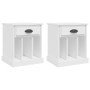 Mesitas de noche 2 unidades color blanco 43x36x50 cm de vidaXL, Mesitas de noche - Ref: Foro24-816345, Precio: 79,24 €, Descu...