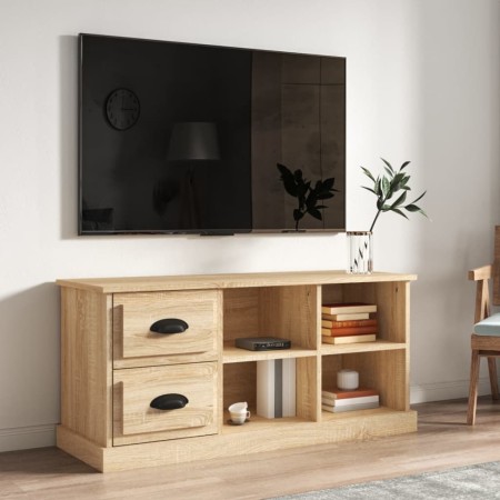 Sonoma oak plywood TV cabinet 102x35.5x47.5 cm by vidaXL, TV Furniture - Ref: Foro24-816179, Price: 67,83 €, Discount: %