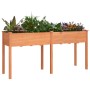 Planter with solid brown fir wood lining 161x45x76 cm by vidaXL, Pots and planters - Ref: Foro24-364237, Price: 98,75 €, Disc...