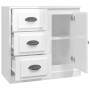 Glossy white plywood sideboard 70x35.5x67.5 cm by vidaXL, Sideboards - Ref: Foro24-816194, Price: 83,24 €, Discount: %