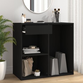 Black plywood makeup cabinet 80x40x75 cm by vidaXL, Lockers and storage cabinets - Ref: Foro24-808838, Price: 59,39 €, Discou...