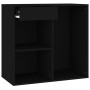 Black plywood makeup cabinet 80x40x75 cm by vidaXL, Lockers and storage cabinets - Ref: Foro24-808838, Price: 59,39 €, Discou...