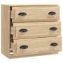 Aparador de madera contrachapada roble Sonoma 70x35,5x67,5 cm de vidaXL, Aparadores - Ref: Foro24-816227, Precio: 113,86 €, D...