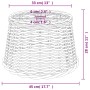 Ceiling lampshade in white wicker Ø45x28 cm by vidaXL, Lampshades - Ref: Foro24-364370, Price: 44,42 €, Discount: %