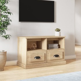 Mueble para TV madera contrachapada roble Sonoma 80x35x50 cm de vidaXL, Muebles TV - Ref: Foro24-816283, Precio: 59,99 €, Des...