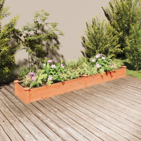 Raised planter box with brown fir wood lining 240x45x25 cm by vidaXL, Pots and planters - Ref: Foro24-364296, Price: 67,99 €,...