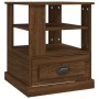 Mesa auxiliar madera contrachapada roble marrón 50x50x60 cm de vidaXL, Mesas auxiliares - Ref: Foro24-816415, Precio: 68,87 €...