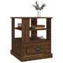 Mesa auxiliar madera contrachapada roble marrón 50x50x60 cm de vidaXL, Mesas auxiliares - Ref: Foro24-816415, Precio: 68,87 €...