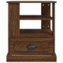 Mesa auxiliar madera contrachapada roble marrón 50x50x60 cm de vidaXL, Mesas auxiliares - Ref: Foro24-816415, Precio: 68,87 €...