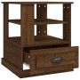 Mesa auxiliar madera contrachapada roble marrón 50x50x60 cm de vidaXL, Mesas auxiliares - Ref: Foro24-816415, Precio: 68,87 €...