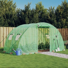 Green steel structure greenhouse 8 m² 4x2x2 m by vidaXL, Greenhouses - Ref: Foro24-364081, Price: 151,98 €, Discount: %