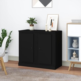 Aparadores 2 uds madera contrachapada negro 37,5x35,5x67,5 cm de vidaXL, Aparadores - Ref: Foro24-816203, Precio: 76,99 €, De...