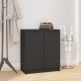 Black plywood shoe cabinet 59x35x70 cm by vidaXL, Shoe racks and shoe organizers - Ref: Foro24-811422, Price: 83,61 €, Discou...