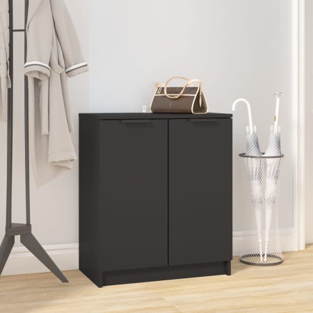 Black plywood shoe cabinet 59x35x70 cm by vidaXL, Shoe racks and shoe organizers - Ref: Foro24-811422, Price: 85,12 €, Discou...