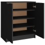 Black plywood shoe cabinet 59x35x70 cm by vidaXL, Shoe racks and shoe organizers - Ref: Foro24-811422, Price: 85,12 €, Discou...