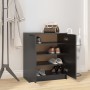 Black plywood shoe cabinet 59x35x70 cm by vidaXL, Shoe racks and shoe organizers - Ref: Foro24-811422, Price: 85,12 €, Discou...