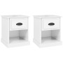 Bedside tables 2 units glossy white wood 39x39x47.5 cm by vidaXL, Nightstands - Ref: Foro24-816133, Price: 71,74 €, Discount: %