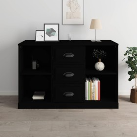 Black plywood sideboard 104.5x35.5x67.5 cm by vidaXL, Sideboards - Ref: Foro24-816233, Price: 85,18 €, Discount: %