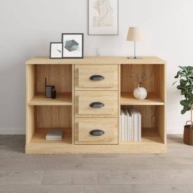 Aparador madera contrachapada roble Sonoma 104,5x35,5x67,5 cm de vidaXL, Aparadores - Ref: Foro24-816235, Precio: 82,03 €, De...