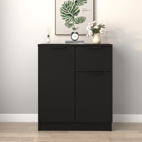 Black plywood sideboard 60x30x70 cm by vidaXL, Sideboards - Ref: Foro24-811107, Price: 83,66 €, Discount: %