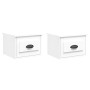 Mesitas de noche de pared 2 uds blanco 41,5x36x28 cm de vidaXL, Mesitas de noche - Ref: Foro24-816377, Precio: 58,48 €, Descu...