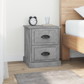 Bedside table made of gray concrete plywood, measuring 39x39x47.5cm. by vidaXL, Nightstands - Ref: Foro24-816152, Price: 42,9...