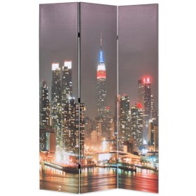 Folding divider screen 120x170 cm New York at night by vidaXL, Room dividers - Ref: Foro24-245861, Price: 79,99 €, Discount: %