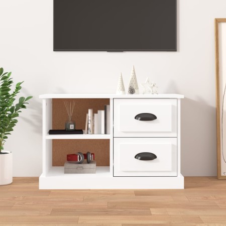 Hochglanzweißer TV-Schrank aus Sperrholz, 73 x 35,5 x 47,5 cm von vidaXL, TV-Möbel - Ref: Foro24-816170, Preis: 45,10 €, Raba...