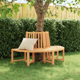 Banco de árbol semicircular madera maciza de teca Ø160 cm de vidaXL, Bancos de jardín - Ref: Foro24-364406, Precio: 479,99 €,...