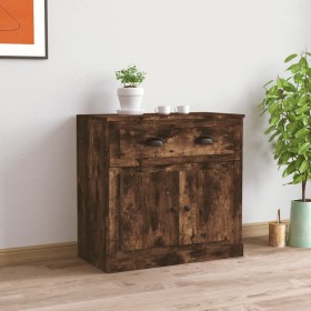 Sideboard aus geräuchertem Eichensperrholz 70x35,5x67,5 cm von vidaXL, Sideboards - Ref: Foro24-816429, Preis: 102,17 €, Raba...