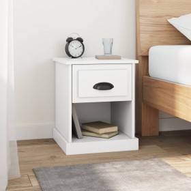 Mesita de noche madera contrachapada blanco 39x39x47,5 cm de vidaXL, Mesitas de noche - Ref: Foro24-816128, Precio: 38,45 €, ...