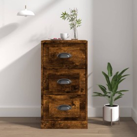 Aparador de madera contrachapada roble ahumado 36x35,5x67,5 cm de vidaXL, Aparadores - Ref: Foro24-816221, Precio: 73,50 €, D...