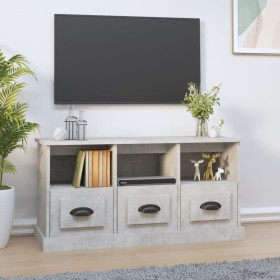 Concrete gray plywood TV cabinet 100x35x50 cm by vidaXL, TV Furniture - Ref: Foro24-816292, Price: 72,70 €, Discount: %