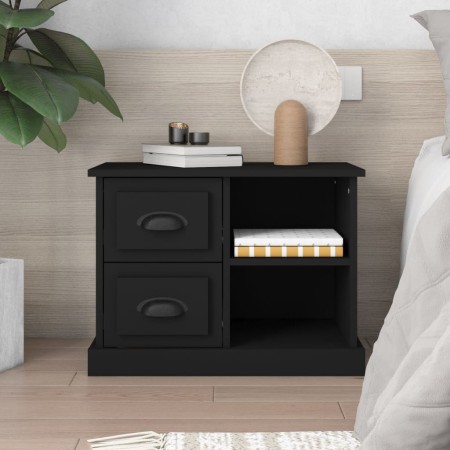 Black bedside table 60x35.5x45 cm by vidaXL, Nightstands - Ref: Foro24-816369, Price: 57,15 €, Discount: %