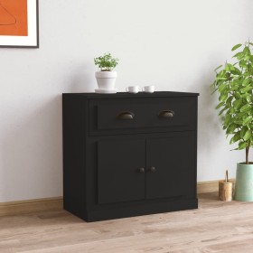 Black plywood sideboard 70x35.5x67.5 cm by vidaXL, Sideboards - Ref: Foro24-816425, Price: 91,72 €, Discount: %