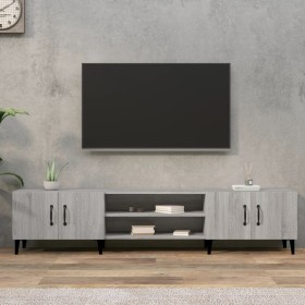 Sonoma gray plywood TV cabinet 180x31.5x40 cm by vidaXL, TV Furniture - Ref: Foro24-816270, Price: 91,26 €, Discount: %